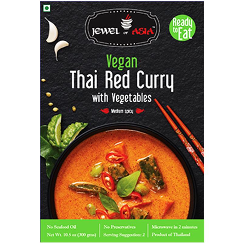 Case of 12 - Jewel Of Asia Vegan Thai Red Curry With Vegetables - 300 Gm (10.58 Oz)