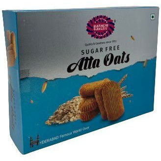 Case of 14 - Karachi Bakery Sugar Free Atta Oats Biscuits - 300 Gm (10.58 Oz)