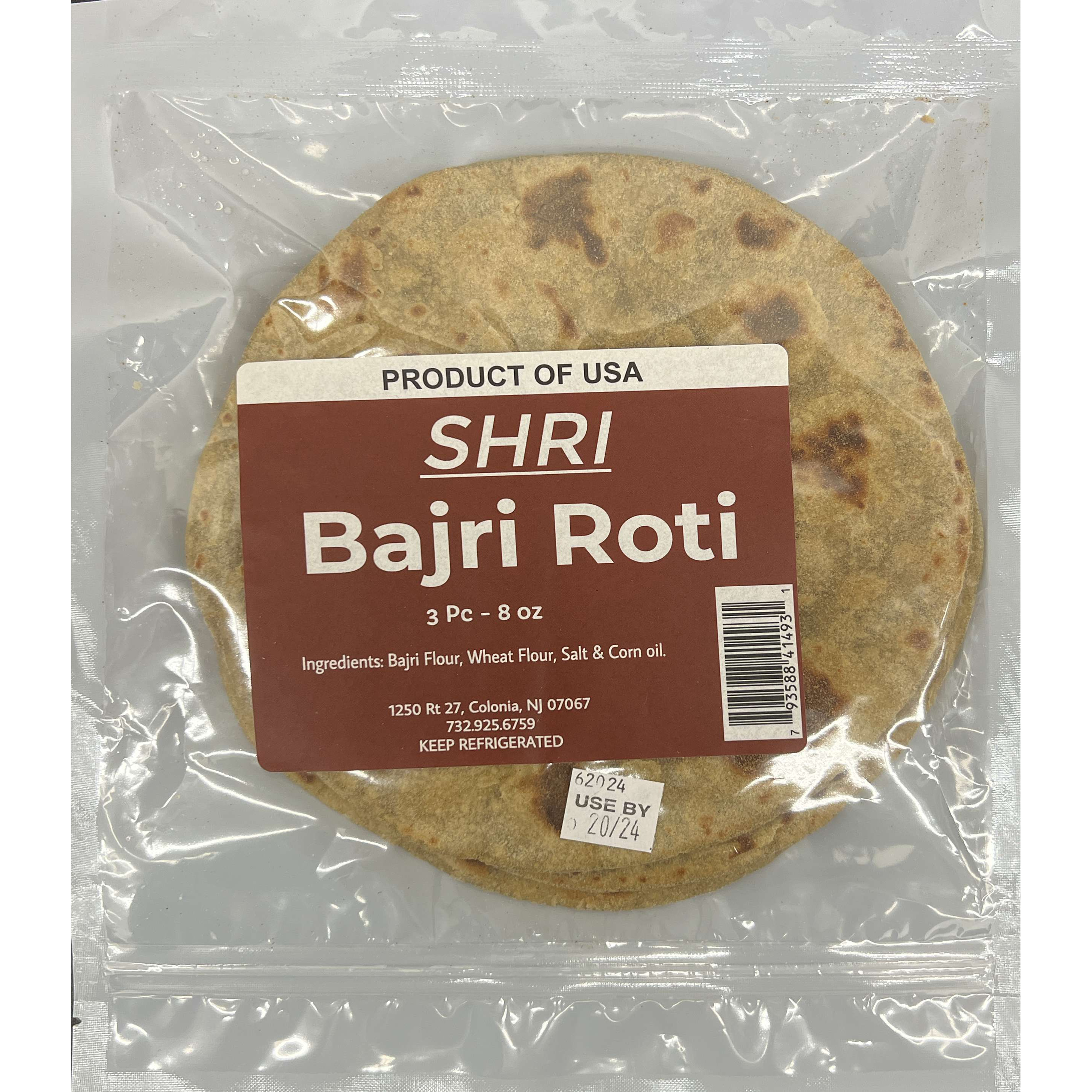 Shri Bajri Roti 3 Pc - 8 Oz (9.1 Oz)