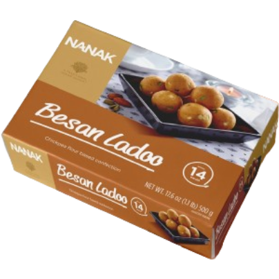 Nanak Besan Ladoo 14 Pc - 500 Gm (17.6 Oz)