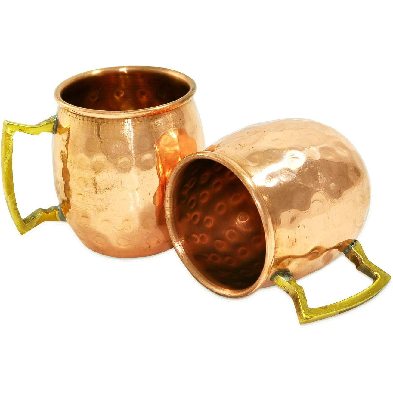 Prisha India Craft 2 Oz. Solid Copper Mini Moscow Mule Shot Mug, Set of 4 Authentic 100% Solid Copper Hammered Moscow Mule Mug 2-Oz Shot Glass - Set of 4
