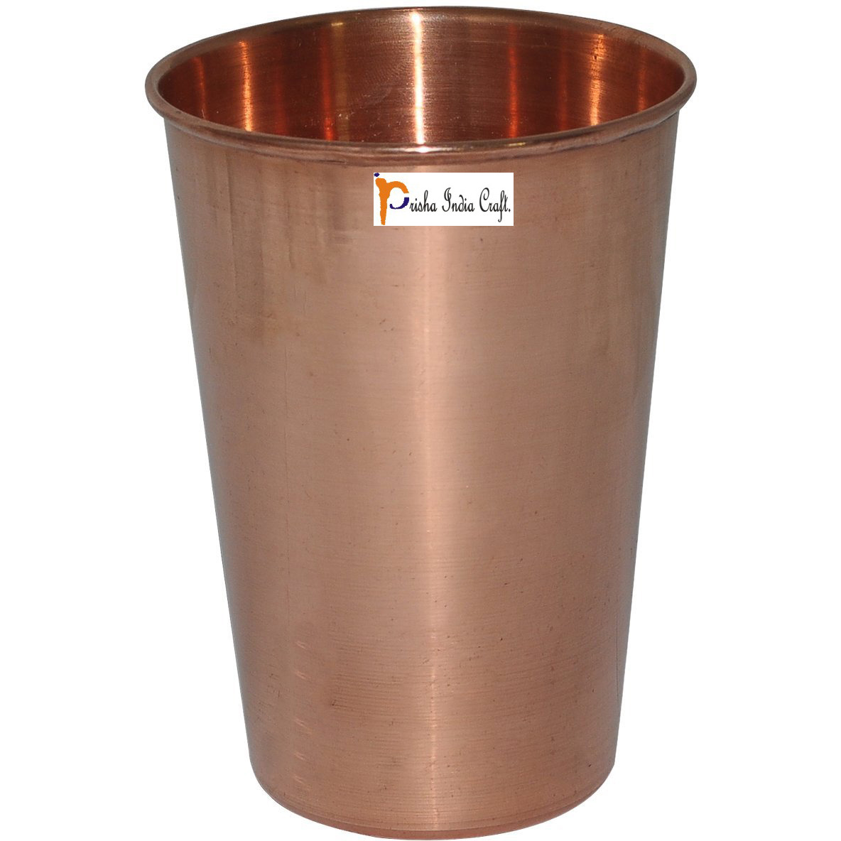 Set of 5 - Prisha India Craft B. Copper Cup Water Tumbler - Handmade Water Glasses - Traveller's Copper Mug for Ayurveda Benefits