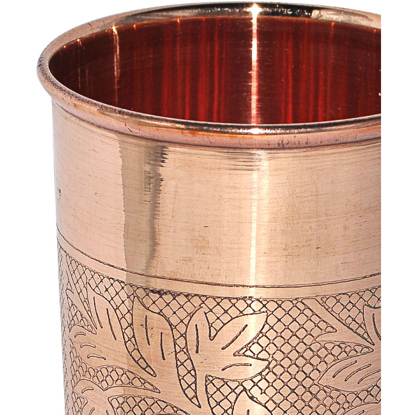 Set of 3 - Prisha India Craft B. Copper Cup Water Tumbler - Handmade Water Glasses - Traveller's Copper Mug for Ayurveda Benefits