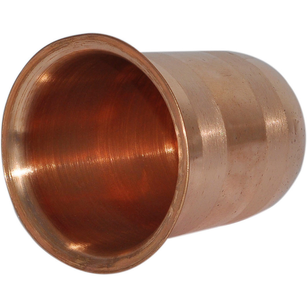 Set of 6 - Prisha India Craft B. Drinking Copper Glass Tumbler Handmade Water Glasses - Copper Cup - Traveller's Copper Mug for Ayurveda Benefits