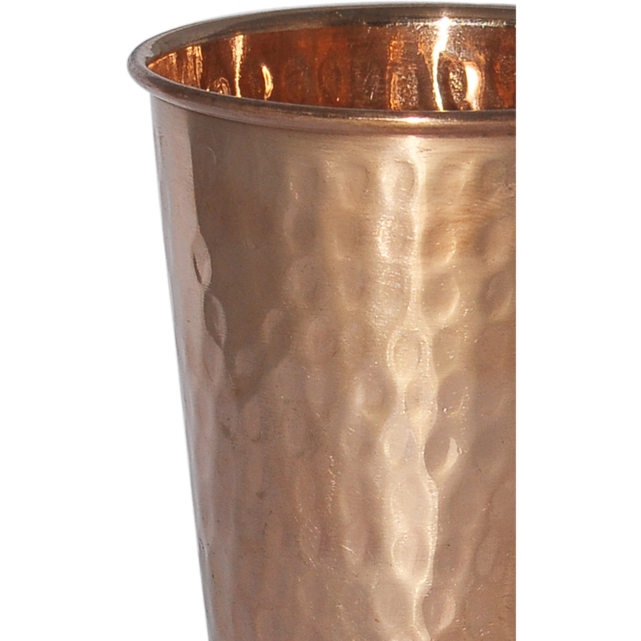 Set of 3 - Prisha India Craft B. Copper Cup Water Tumbler - Handmade Water Glasses - Traveller's Copper Mug for Ayurveda Benefits