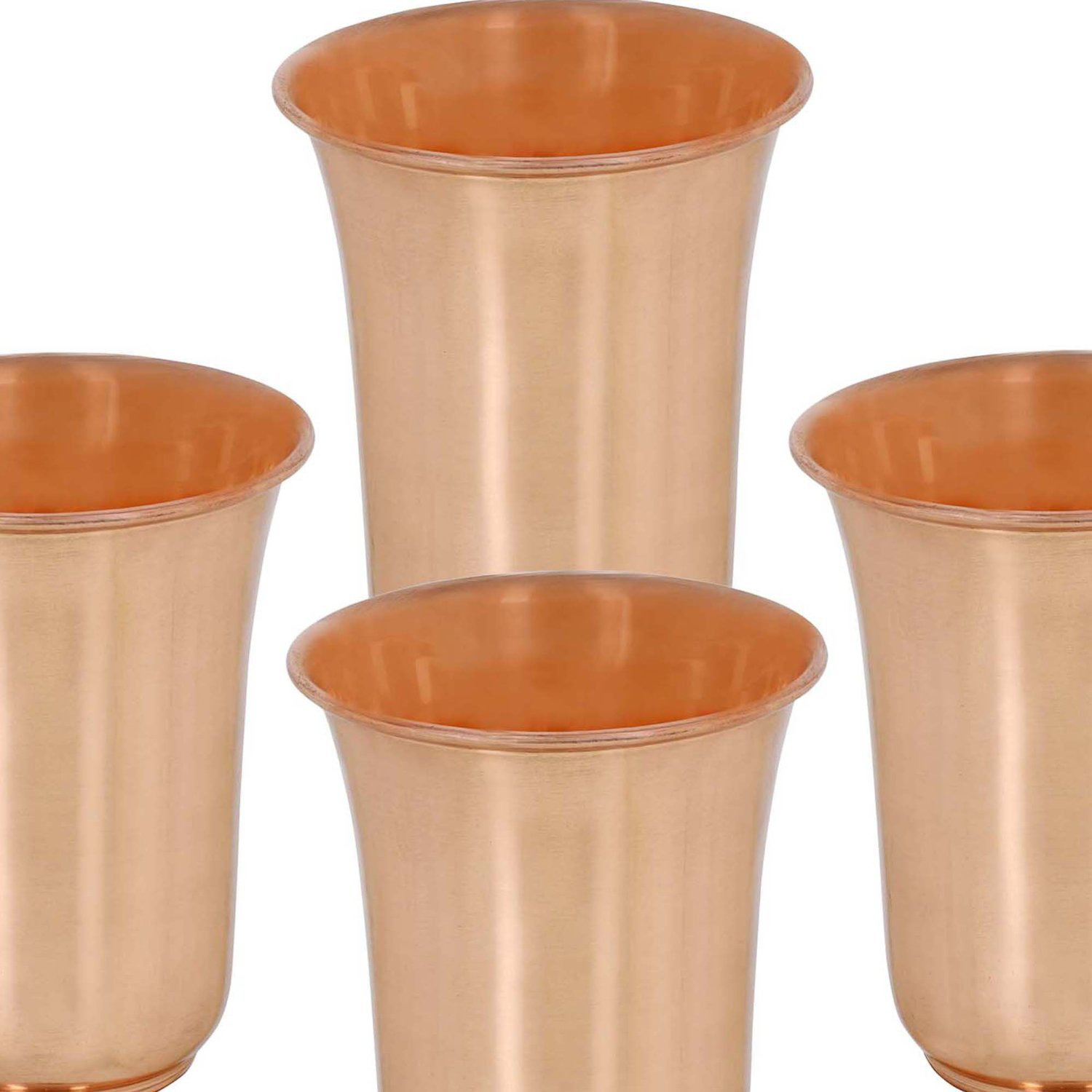 Set of 3 - Prisha India Craft B. Handmade Water Glass Copper Tumbler | Traveller's Copper Cup