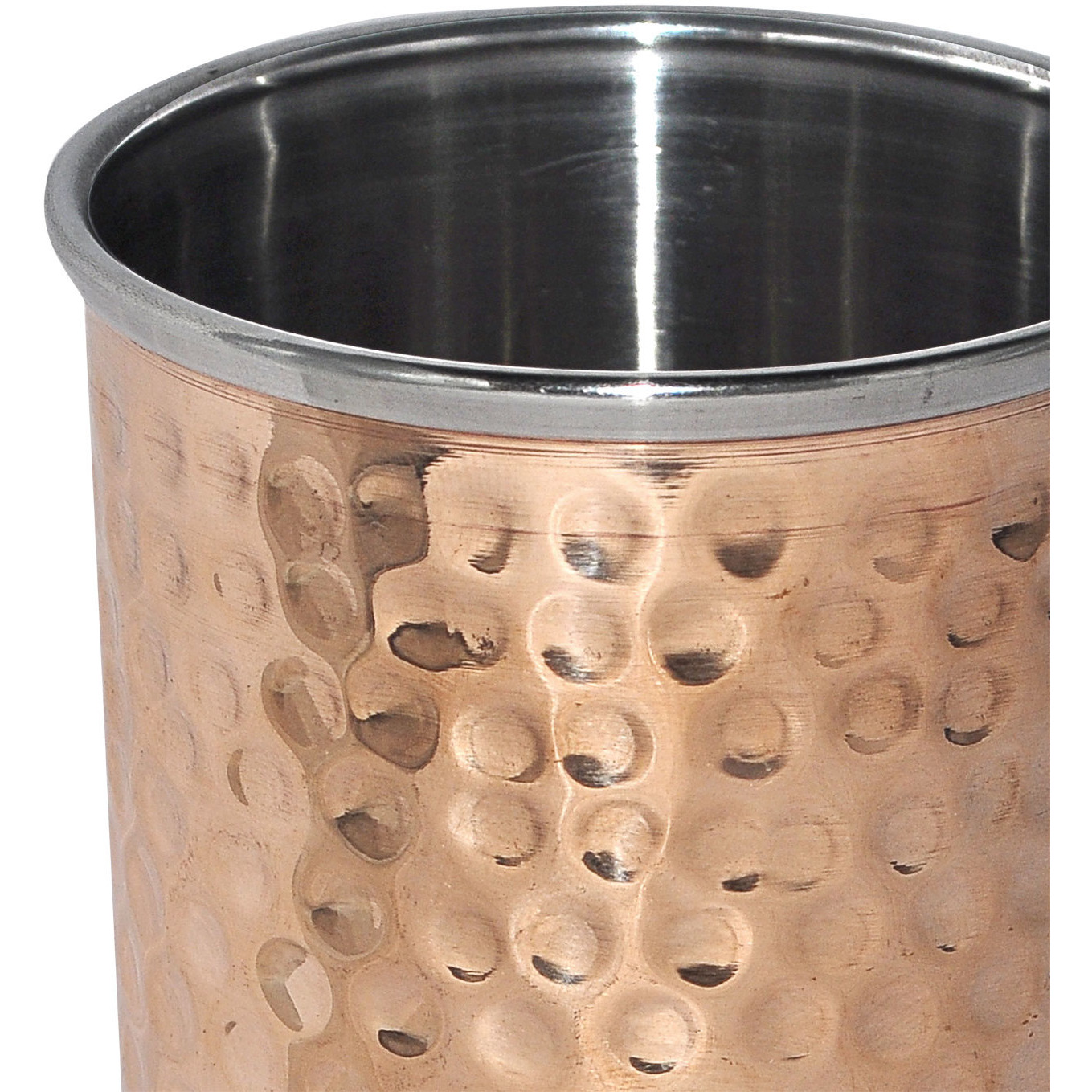 Set of 5 - Prisha India Craft B. Copper Cup Water Tumbler - Handmade Water Glasses - Traveller's Copper Mug for Ayurveda Benefits