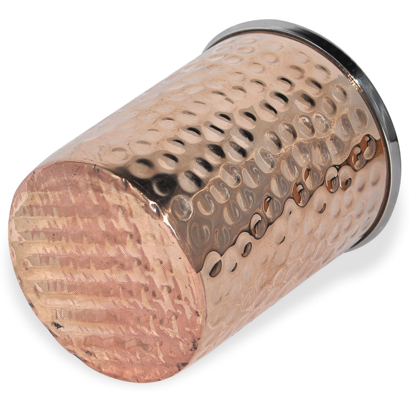 Set of 5 - Prisha India Craft B. Copper Cup Water Tumbler - Handmade Water Glasses - Traveller's Copper Mug for Ayurveda Benefits