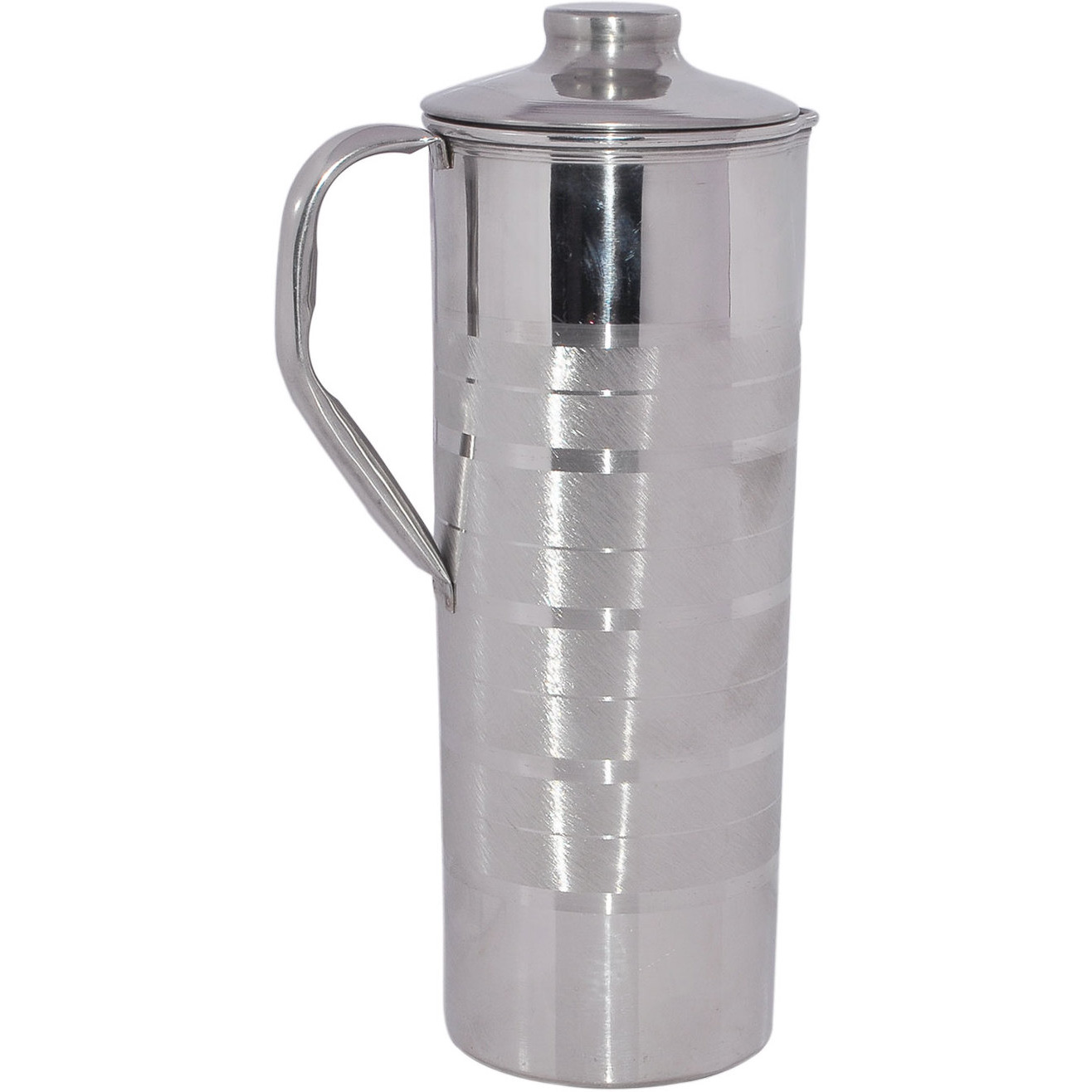 Prisha India Pure Handmade Stainless Steel Jug with Lid Capacity 0.9 L