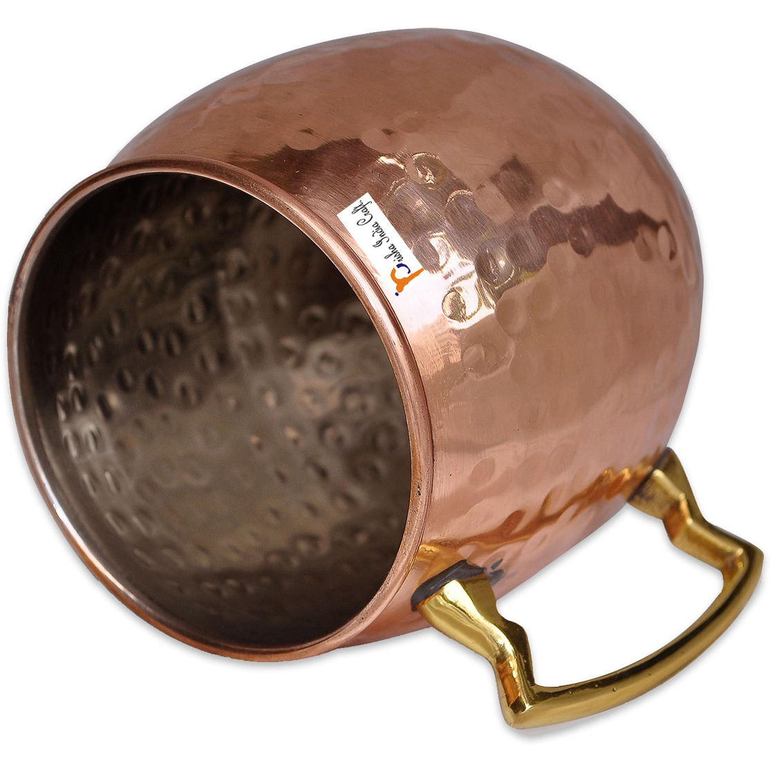 Set of 4 - Prisha India Craft B. Copper Mug for Moscow Mules 560 ML / 18 oz Inside Nickle Hammered Best Quality Lacquered Finish Mule Cup, Moscow Mule Cocktail Cup, Copper Mugs, Cocktail Mugs