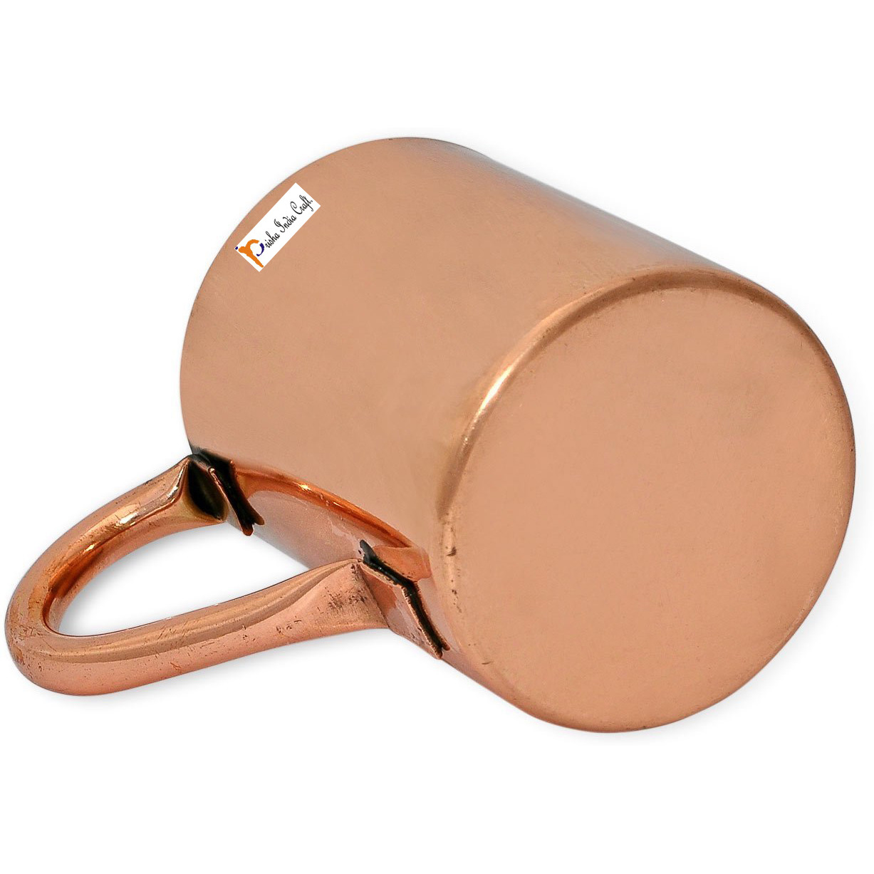 Set of 6 - Prisha India Craft B. Copper Mug for Moscow Mules 450 Ml / 15 Oz - 100% Pure Copper - Lacquered Finish - Solid Copper Best Quality Moscow Mule Mug, Cocktail Cup, Copper Mugs, Cocktail Mugs