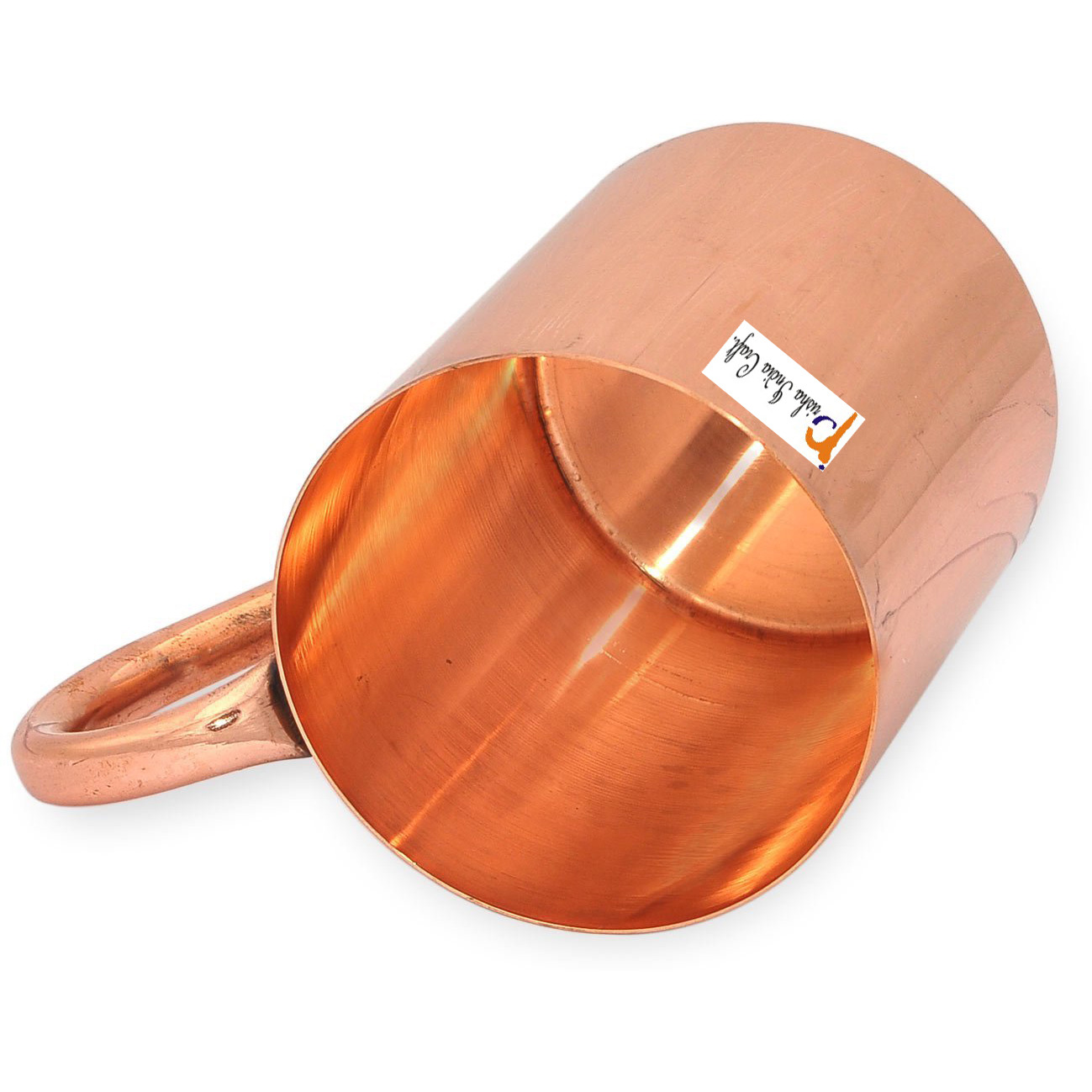 Set of 6 - Prisha India Craft B. Copper Mug for Moscow Mules 450 Ml / 15 Oz - 100% Pure Copper - Lacquered Finish - Solid Copper Best Quality Moscow Mule Mug, Cocktail Cup, Copper Mugs, Cocktail Mugs