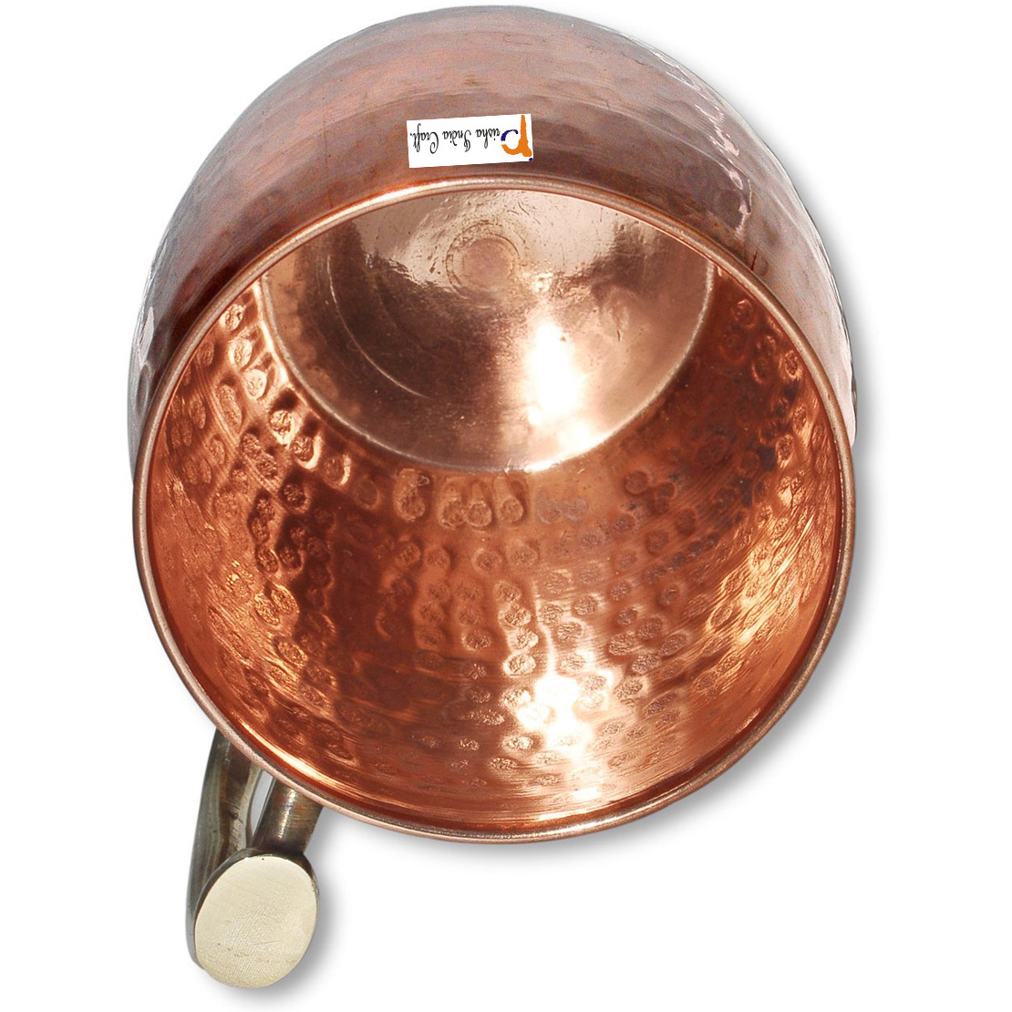 Set of 6 - Prisha India Craft B. Copper Mug for Moscow Mules 550 ML / 18 oz Pure Copper Mug Mule Cup, Moscow Mule Cocktail Cup, Copper Mugs, Cocktail Mugs