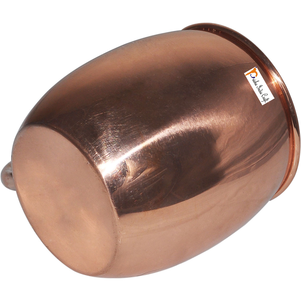 Set of 6 - Prisha India Craft B. Copper Barrel Mug Classic for Moscow Mule 520 ML / 17 oz Pure Copper Mug, Copper Mule Cup, Moscow Mule Cocktail Cup, Copper Mugs, Cocktail Mugs - with No Inner Linings