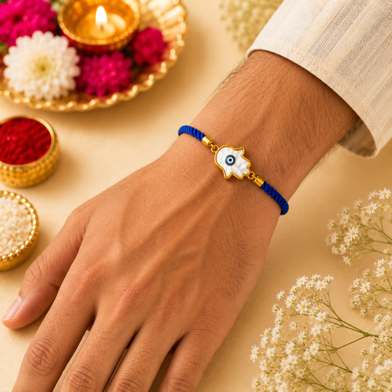 Evil Eye Hamsa Rakhi Hamper