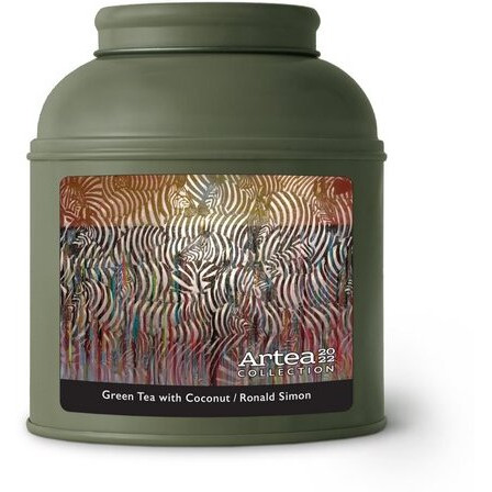 Green Tea With Coconut - Ronald Simon - Artea 2022 Collection - Loose Leaf - Gift Tin - 4 Oz (113.4 Gm)