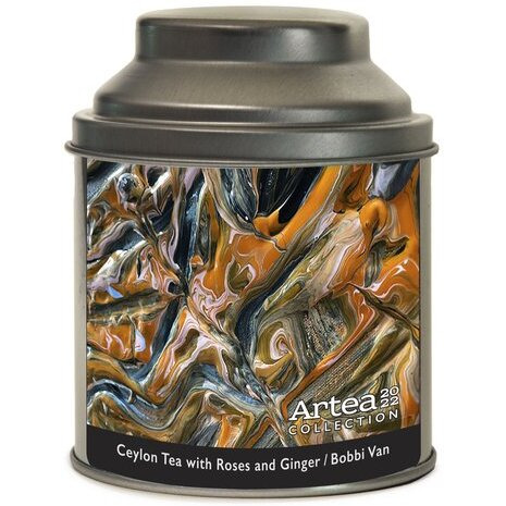 Ceylon Tea With Roses And Ginger - Bobbi Van - Artea 2022 Collection - Loose Leaf - Gift Tin - 4 Oz (113.4 Gm)