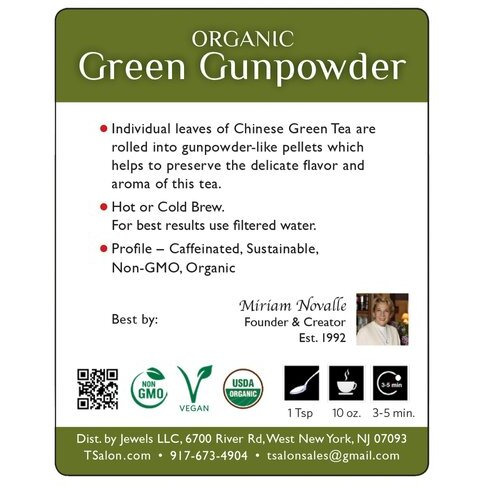 Organic Green Gunpowder - 3.5 Oz (100 Gm)