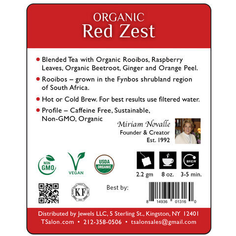 Organic Red Zest - Red Tea - 18 Tea Bags