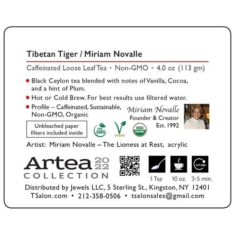 Tibetan Tiger - Miriam Novalle - Artea 2022 Collection -  Loose Leaf - Gift Tin - 4 Oz (113.4 Gm)