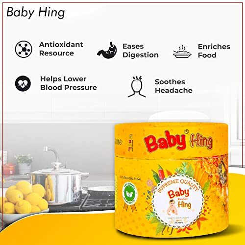 BABY Hing Crystals (10g) | Strong Asafoetida (Hing) for Cooking | 100% Pure and Organic Food Spice | Indian Flavor for Food | Premium-Quality Hing