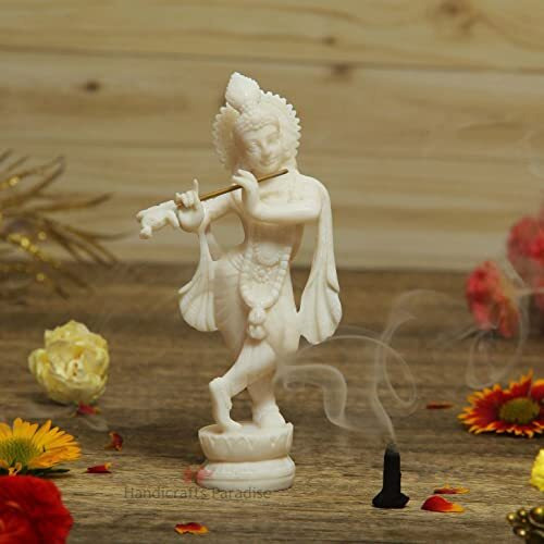 Handicrafts Paradise Resin Standing Krishna Idol (6.4 cm x 3.8 cm x 14.6 cm)