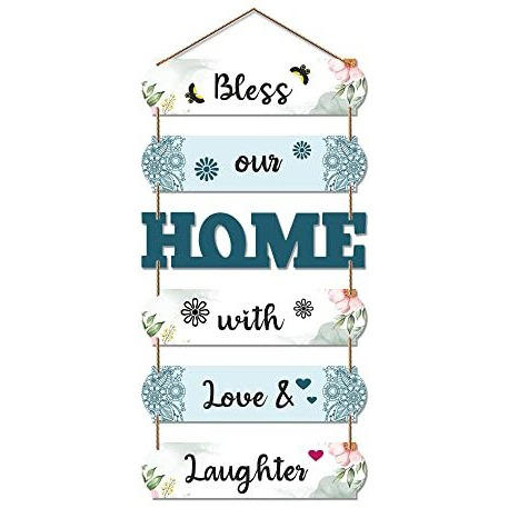 Artvibes Home Quote Decorative Wall Art Wooden Wall Hanger for Living Room | Bedroom | Gifts | Wall Hangings for Home Decoration | Modern Decor Items | Artworks Art Piece (WH_6604N), Set of 6