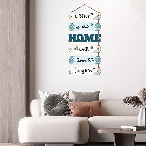 Artvibes Home Quote Decorative Wall Art Wooden Wall Hanger for Living Room | Bedroom | Gifts | Wall Hangings for Home Decoration | Modern Decor Items | Artworks Art Piece (WH_6604N), Set of 6