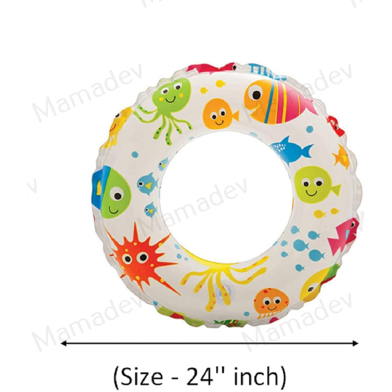 Mamadev- Pool Party Swimming Ring Swim Tube for Kids Swimming for Girls and Boys Swimming Tube Inflatable Swim Ring(6-10Year)(Size - 24''inch)(maloti Color)(1 PIS)