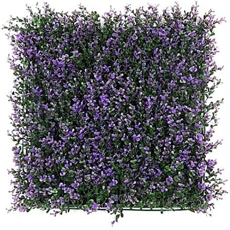 Golden Cart Artificial Wall Grass for Home Decoration (1 Pc) I Grass Mat for Wall I Vertical Garden Artificial Wall Plants (Purple, 50cm X 50cm X 8cm, Pack of 1)