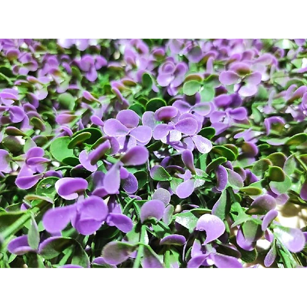 Golden Cart Artificial Wall Grass for Home Decoration (1 Pc) I Grass Mat for Wall I Vertical Garden Artificial Wall Plants (Purple, 50cm X 50cm X 8cm, Pack of 1)