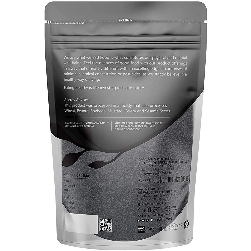 EarthRoot Natural Black Sesame - Kala Till (200 GM)