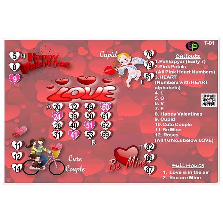 UltPult Tambola Valentine's Day red Theme_English