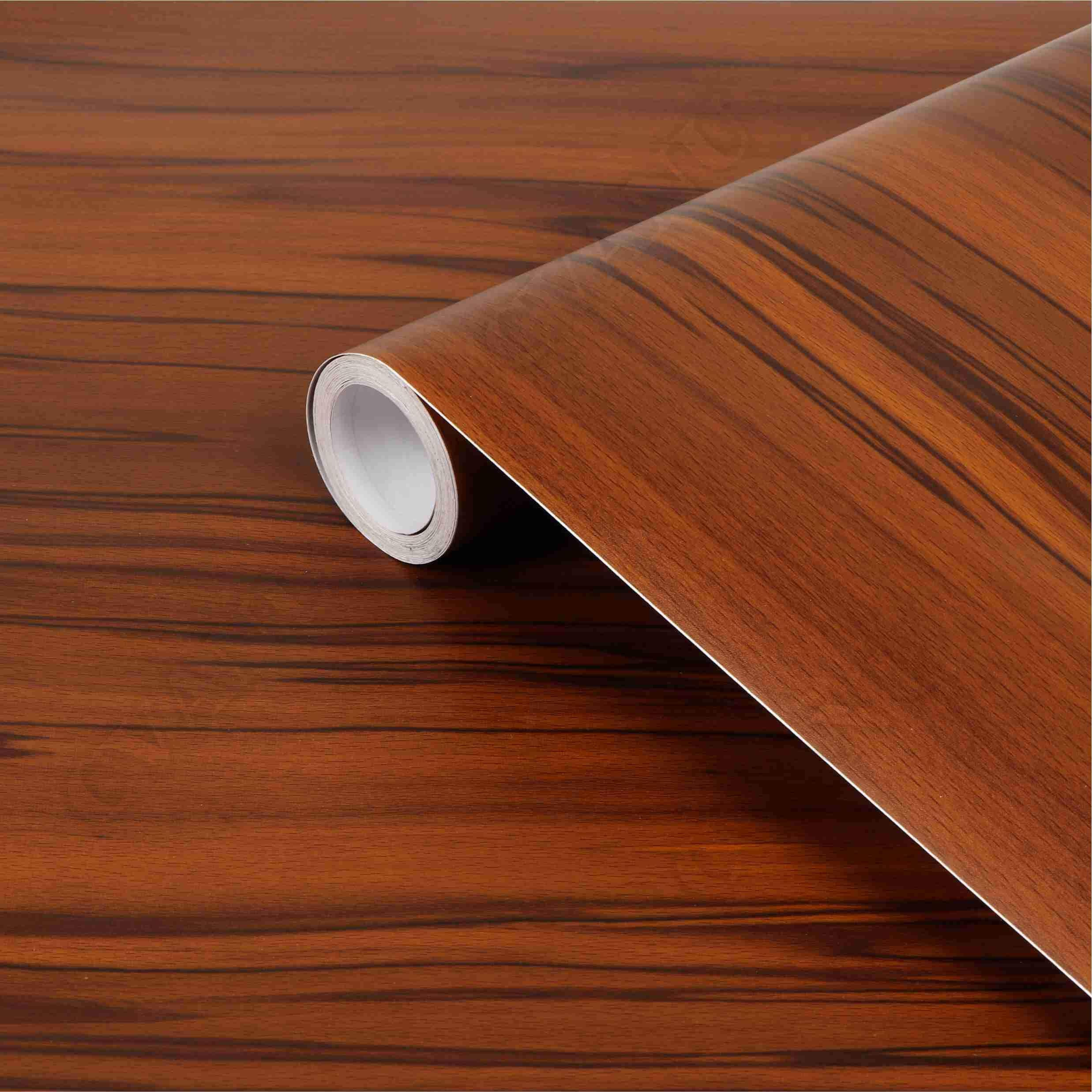 CVANU Self Adhesive Wood Grain Wallpaper Waterproof Old Furniture Vinyl Stickers Wooden Door Wardrobe Wall Paper (CV-9) 1 X 3 Feet