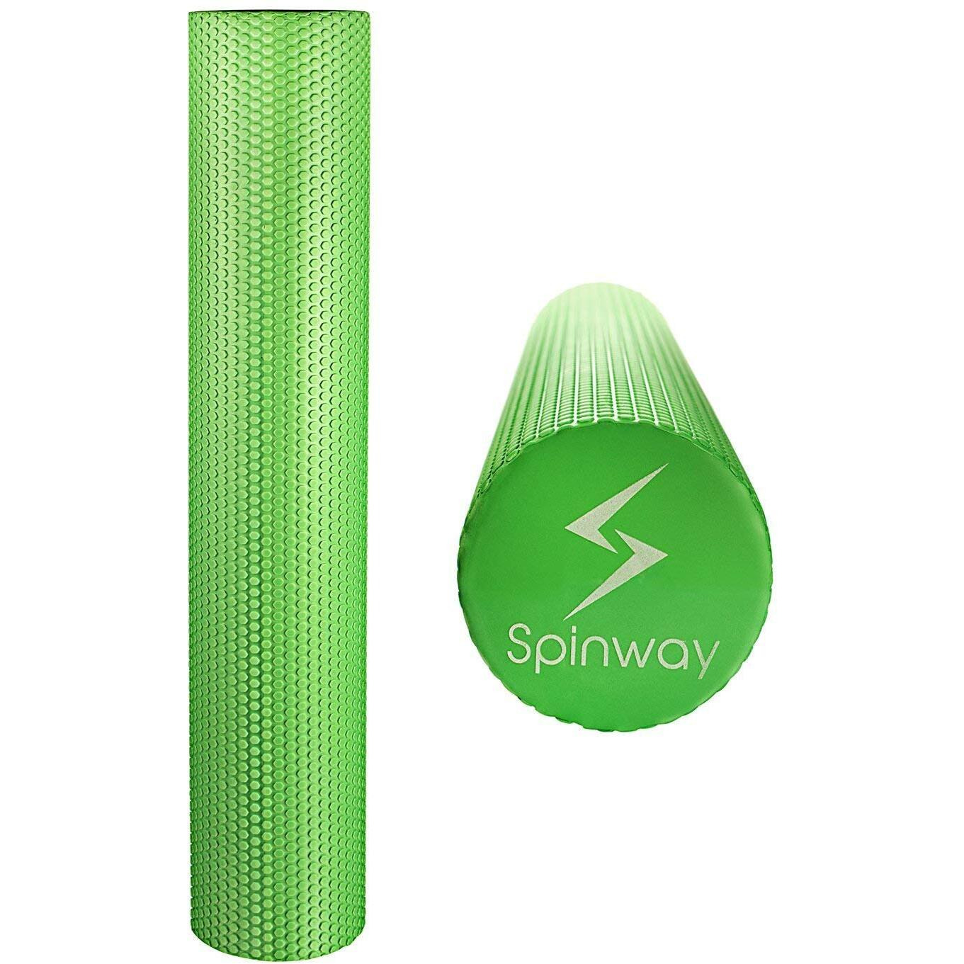 Spinway Yoga Foam Roller Speckled Foam Rollers for MusclesExtra Firm High Density for Physical Therapy Exercise Deep Tissue Muscle Massage-Green 30cm x 15cm
