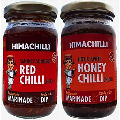 HIMACHILLI Multipurpose Red Chilli Pickle and Honey Chilli - Pack of 2