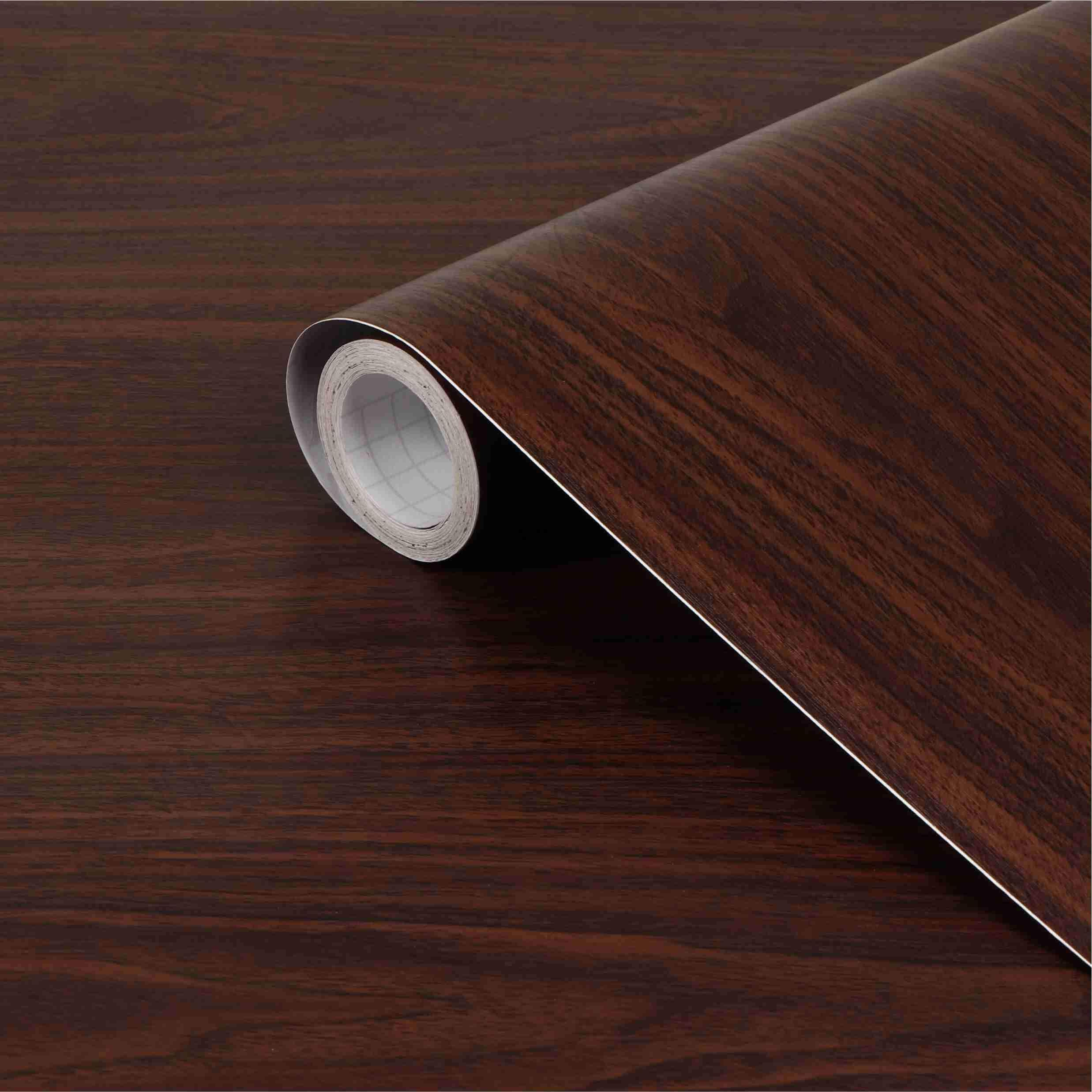 CVANU Self Adhesive Wood Grain Wallpaper Waterproof Old Furniture Vinyl Stickers Wooden Door Wardrobe Wall Paper (CV-8) 1 X 5 Feet