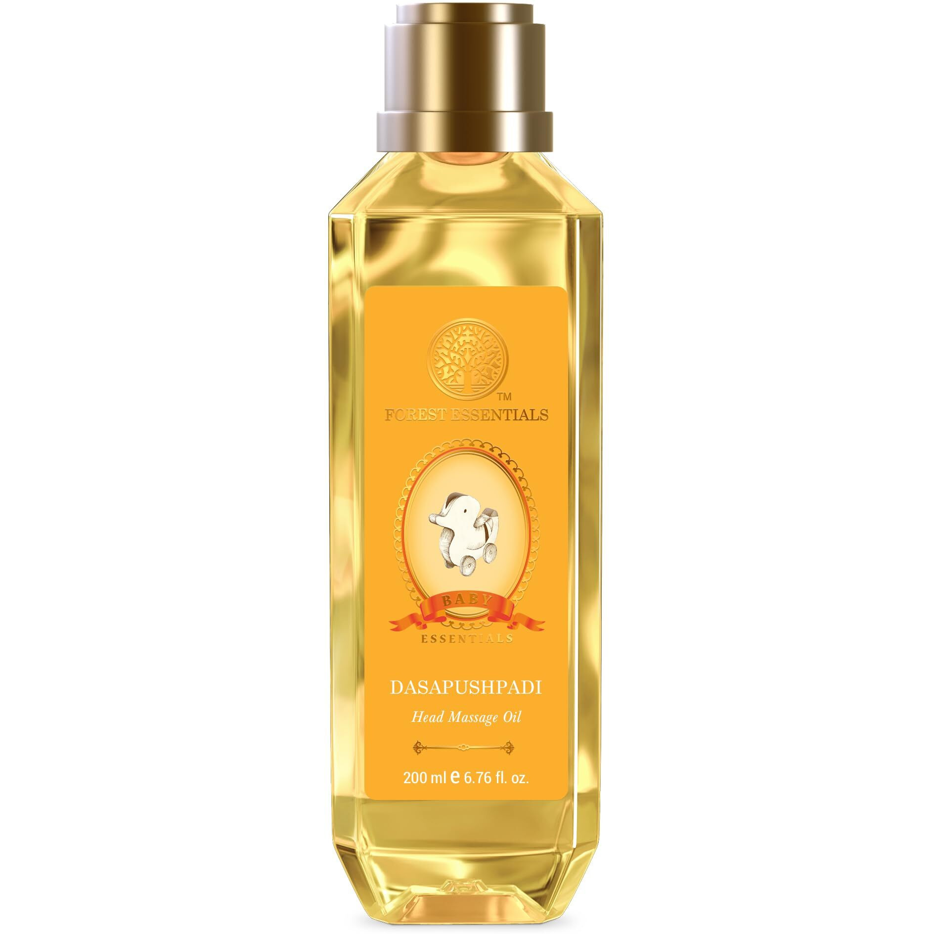 Forest Essentials Baby Head Massage Oil Dasapushpadi | Ayurvedic Baby Hair Oil For Hair Growth | 200 ml