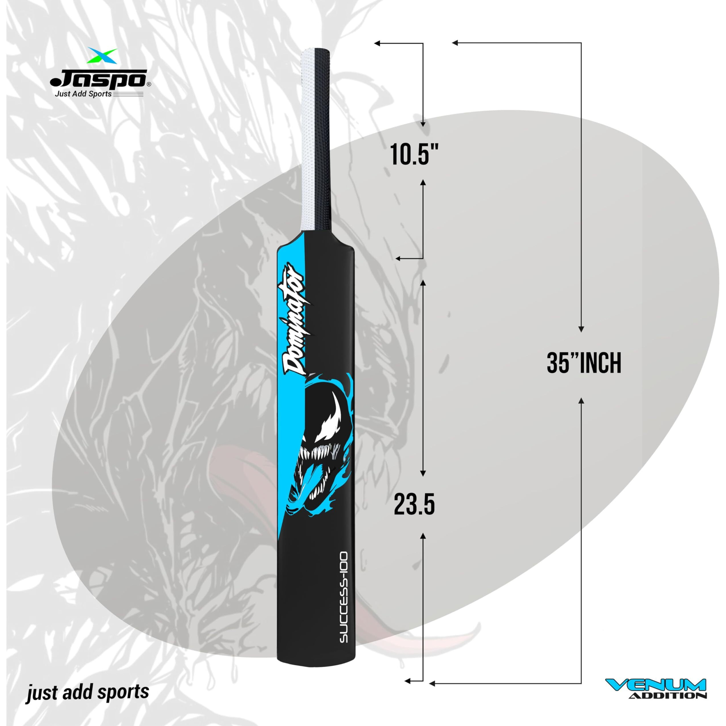 Jaspo Dominator Venom Edition 35" Inches Plastic Cricket Bat+Ball Octopus Grip|Best for Practicing,Hard Hitting, Recommended to Play with Soft Rubber, Tennis/Wind Ball.