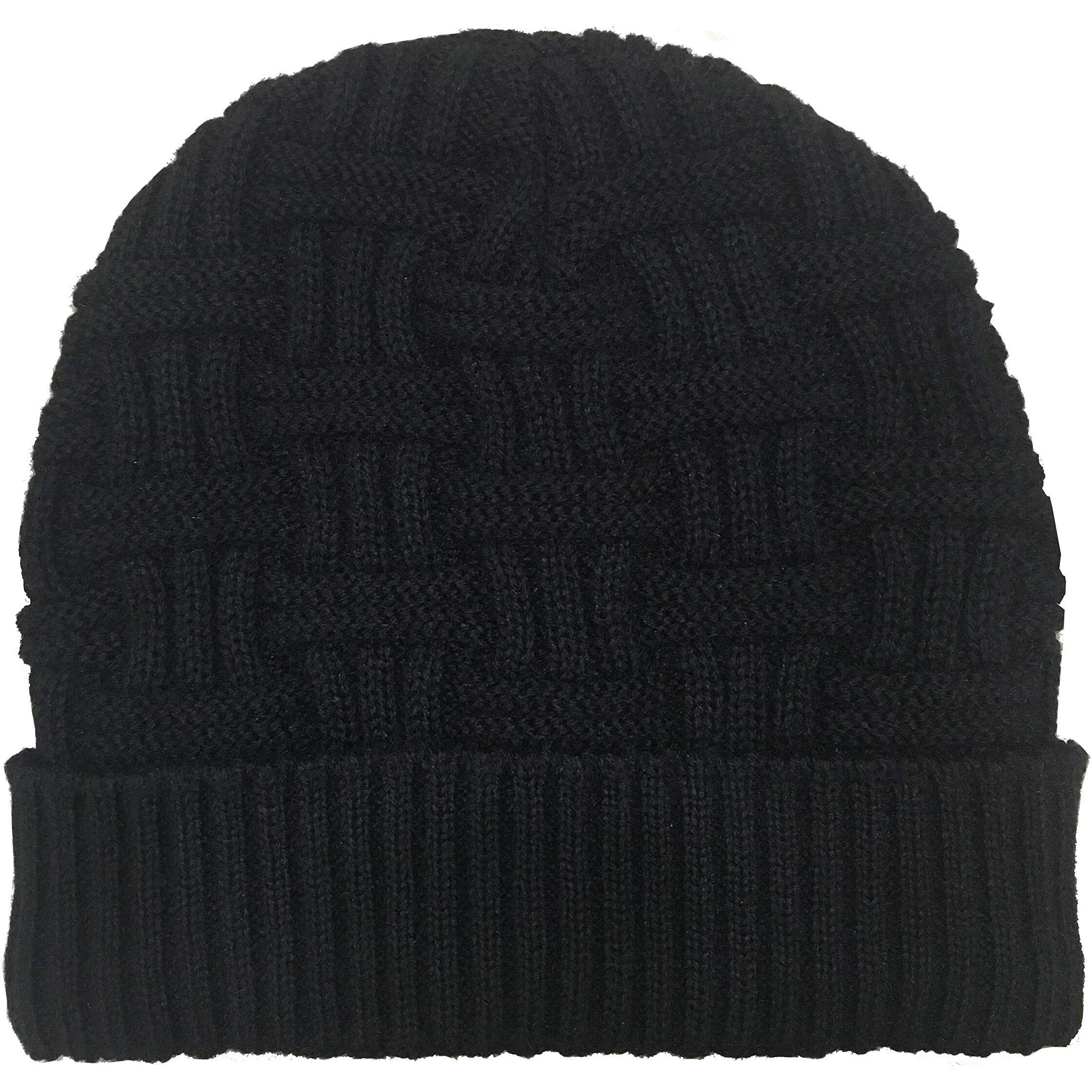Gajraj Men's And Women's Wool, Acrylic Skull Cap (Pack Of 1) (GC5G, GC5B, GC5N_Black_Free Size)