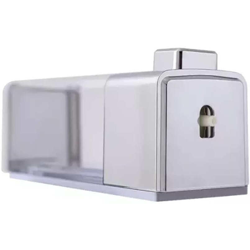 BATH GURU ABS Plastic Wall Mounted Soap Shampoo Conditioner Hand Wash Gel Dispenser Liquid Soap Sanitizer Dispenser for Bathroom Basin Kitchen Sink 350Ml Pack of 1 Chrome Plated