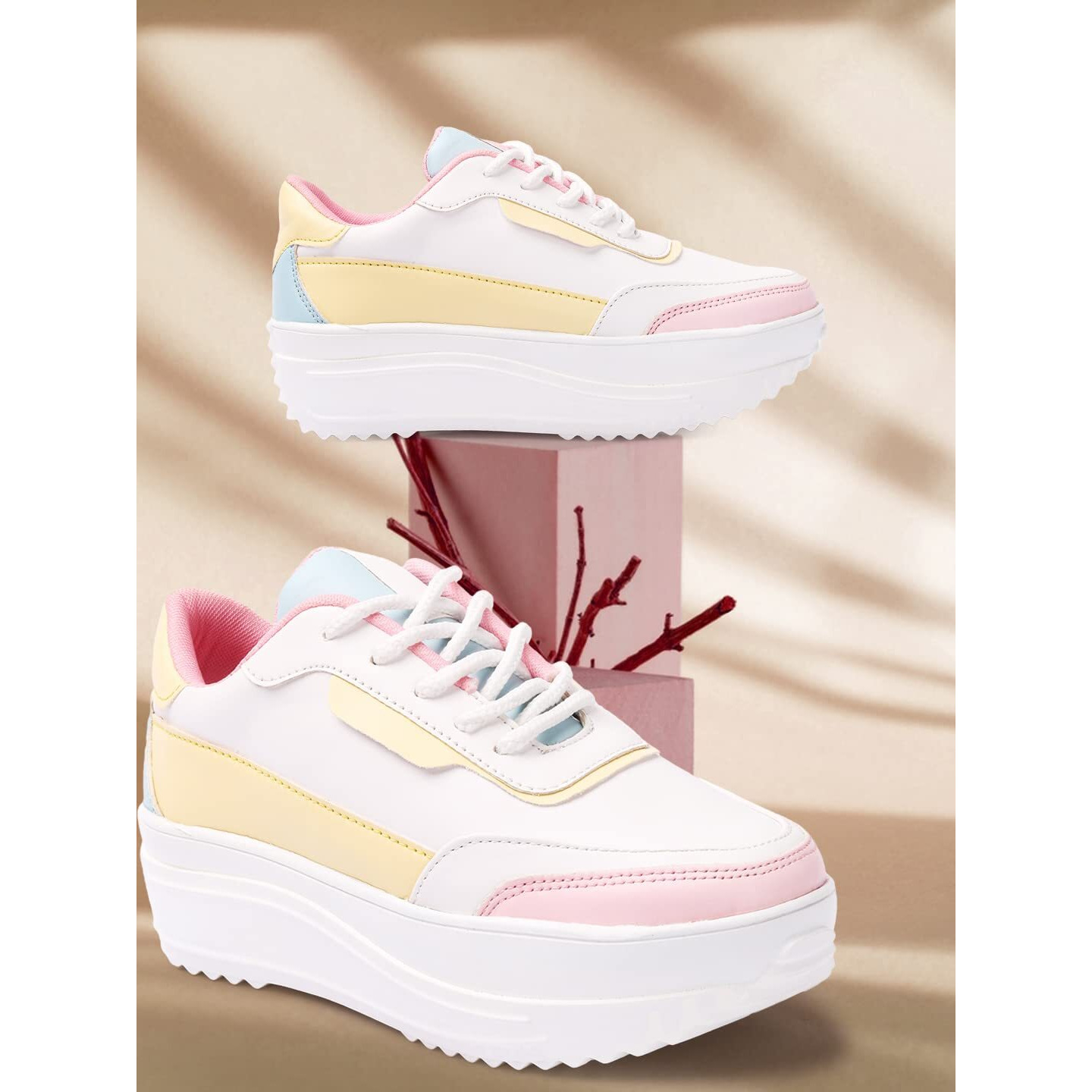 Vendoz Women Multi Color Causal Shoes Sneakers - 36 EU