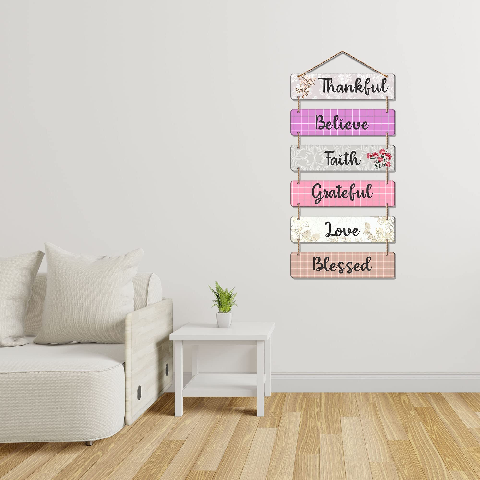 Artvibes Decorative Wall Hanging Wooden Art Decoration item for Living Room | Bedroom | Home Decor | Gifts | Quotes Decor Item | Wall Art For Hall | Mdf Wall Decoration,(WH_3269N) (Multi 27)