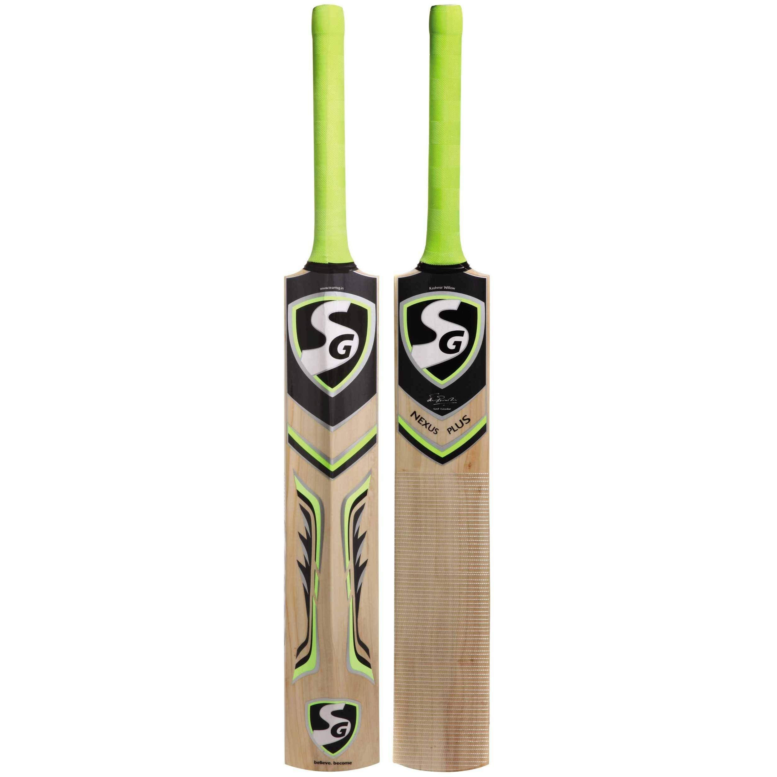 SG Nexus Plus Kashmir Willow Cricket Bat ( Size Short Handle,Leather Ball )
