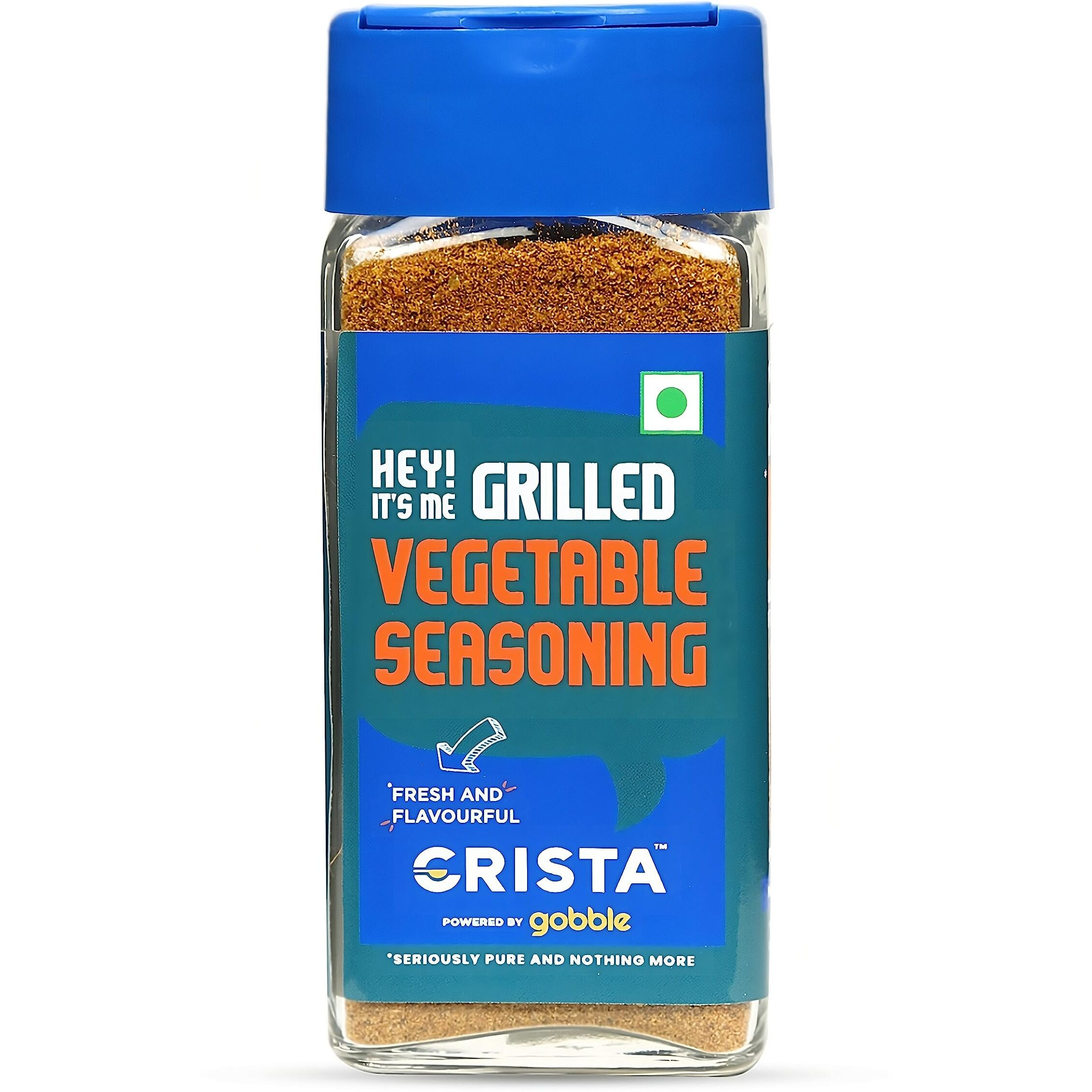 CRISTA Grilled Vegetable Seasoning | BBQ Mixed Spices Blend | Multipurpose, Fresh & Flavourful | Zero added Colours, Fillers, Additives & Preservatives | Vegan | 50 gms