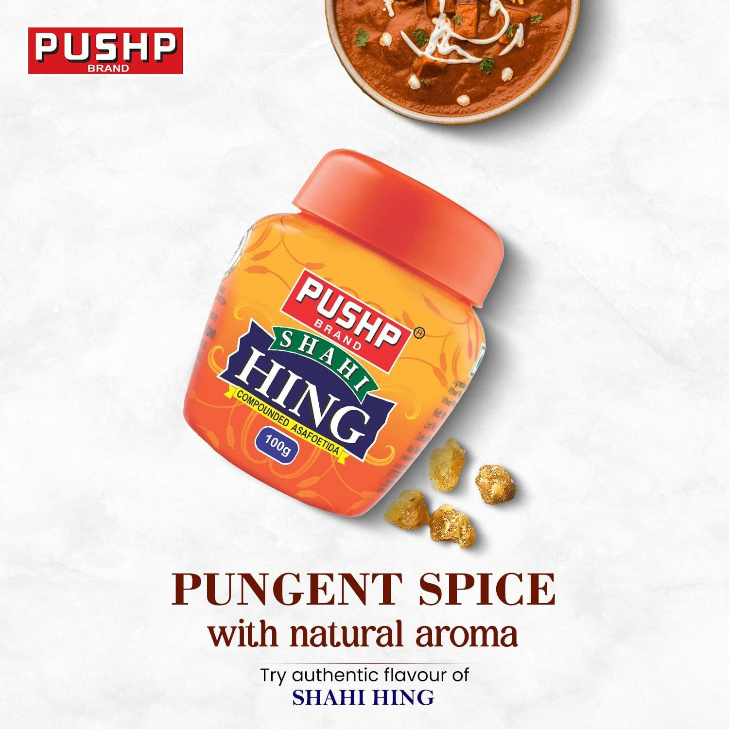 Pushp Brand Asafoetida Hing Jar (50 GM)