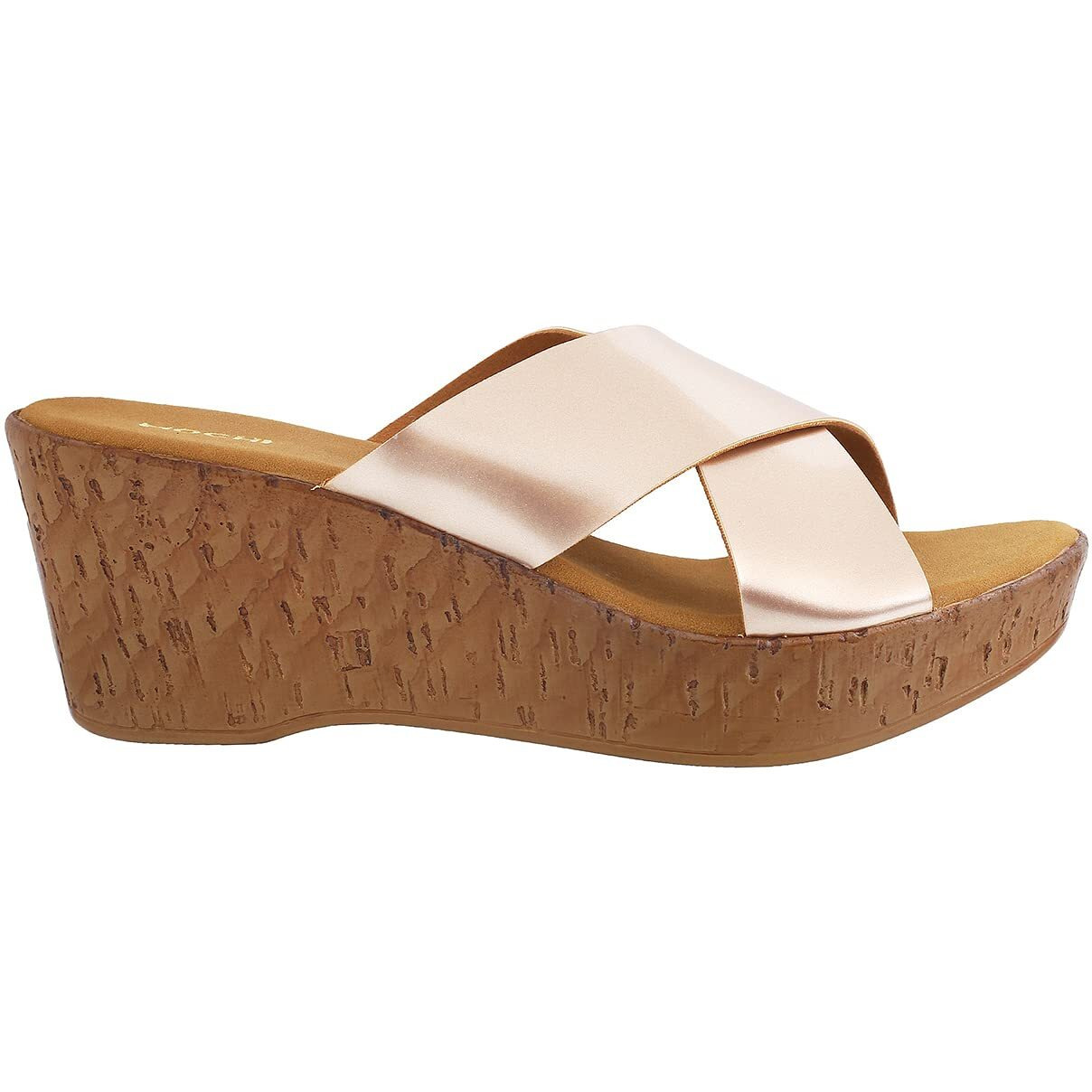 Mochi Womens Synthetic Rose Gold Mules (Size (5 UK (38 EU))