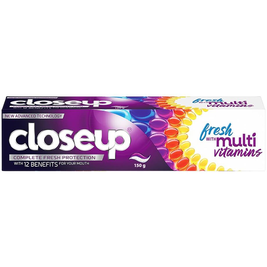 Close Up Complete Fresh Protection Toothpaste| From India's No.1 Gel Toothpaste| With Multi-Vitamin Formula, Bad Breath Treatment 150 G, 1 Count