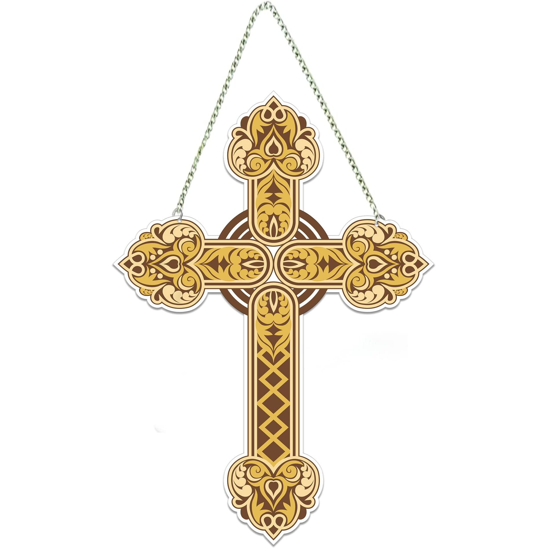 Artvibes Holy Cross Wall Hanger for Home|Office|Living Room|Gift, Wall Decoration (WH_5512N), Multi 12
