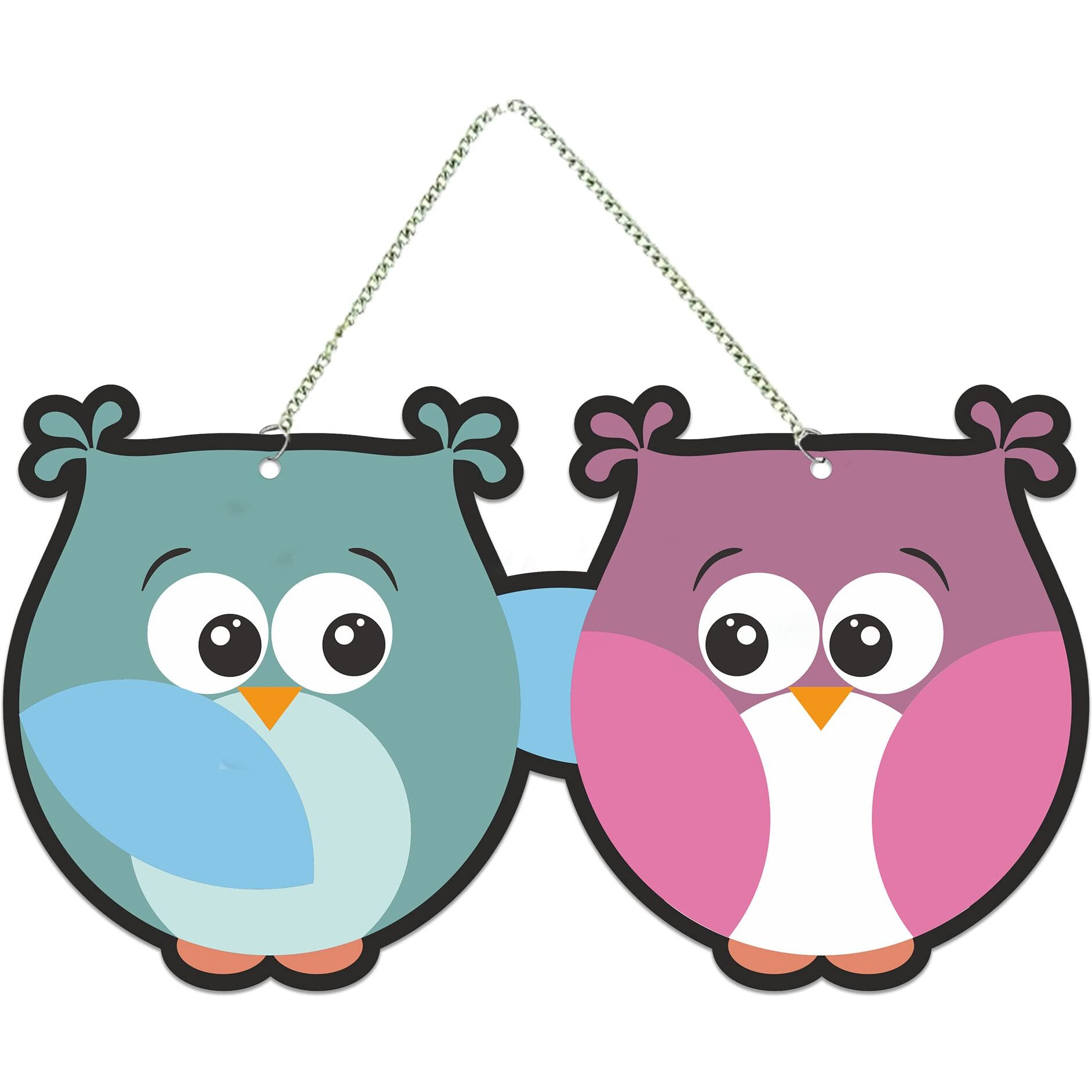 Artvibes Cute Birds Wall Hanger for Home|Wall Decoration (WH_5504N) multicolor